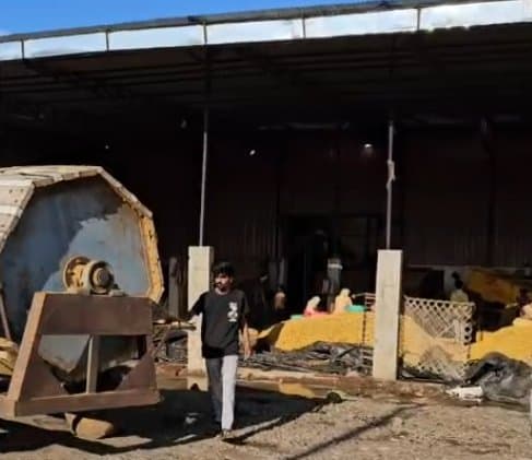 Turmeric processing facility with machinery